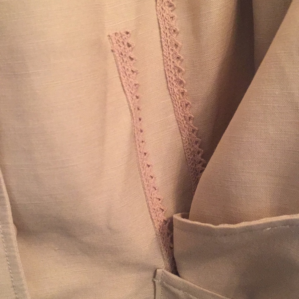 Linen tan jacket - Picture 3 of 4